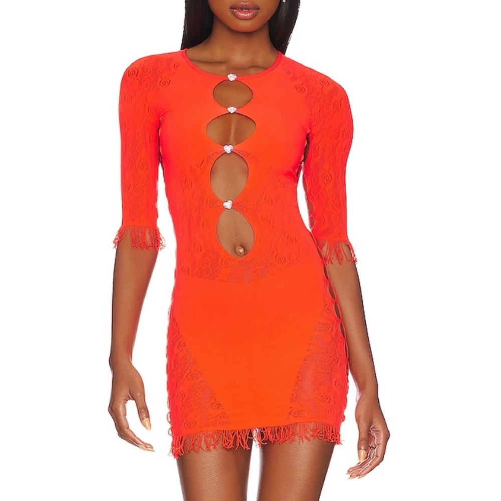 Poster Girl Miranda Mini Dress in Chilli 🧡